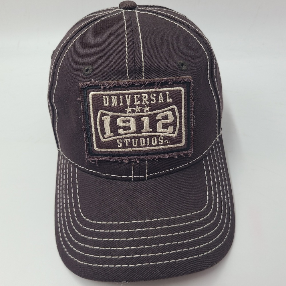 Universal Studios Hat Adjustable‎ Brown Distressed Patch 1912 Logo Casual Men